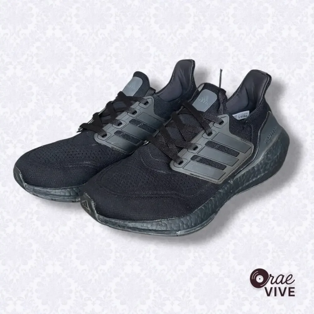 Adidas UltraBoost 21 All Black Triple Black Womens 8.5 Running Shoes